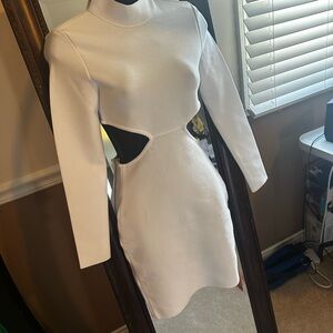 Emprada 🔥Hot Item white sheath sides out dress NWT